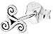 Forbidden Body Jewelry Cartilage Earring Stud: Sterling Silver Tiny Celtic Cartilage Earring (Sold Individually)