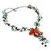 NOVICA Artisan Handmade Agate Carnelian Y Necklace Resin Bead Magnesite Aventurine Orange Turquoise Blue Beaded Thailand Celosia Floral Bohemian 'Summer Flower'