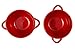 Crockpot 22-ounce Double Handle Soup Bowls, Set of 2 Red