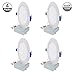 JULLISON LED 6 Inch Recessed Low Profile Slim Panel Light with Junction Box, IC Rated Air Tight, 12W, 800 Lumens, 4000K Cool White, CRI80+, Dimmable, Damp Location, ETL (4 Packs)