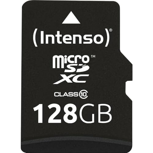 Tarjeta Micro SD de 128 GB (Adaptador SD Incluido, Clase 10), Color Negro