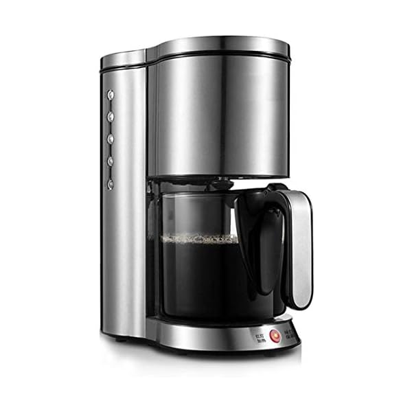 AJH Filterkaffeemaschine, Filterkaffeemaschinen Edelstahl mit 1,25 l Glaskrug Abnehmbare Filterkaffeemaschine Anti-Tropf…
