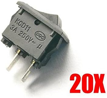 AC 250V 3A 2 Pin ON/OFF I/O SPST Snap in Mini Boat Rocker Switch-OmenTech