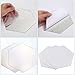 BBTO 15 Pieces 9 cm Adhesive Mirror Wall Stickers Hexagon Mirror Sheet for Home Bedroom Decor, Silver, 1 mm Thickness