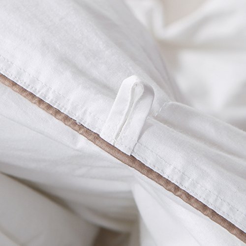 SNOWMAN White Goose Down Comforter CAL King Size 100% Cotton Shell Down Proof-Solid White Hypo-allergenic