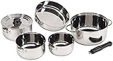 STANSPORT - Heavy Duty 7-Piece Stainless Steel Clad Cookware Set