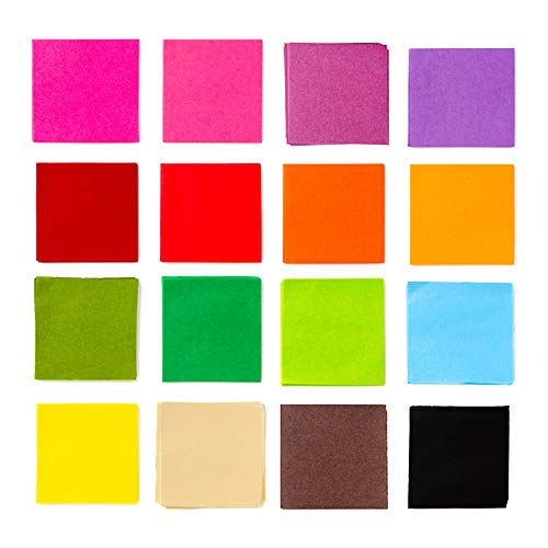 Exquiss 1600 Pcs Autumn Leaf Colors Fall Colors Fall Foliage Tissue Paper Squares 4 x 4 Inch for Leaf Suncatcher Craft Scrunch Art Leaf Art Paper Rolling DIY for Fall Autumn Thanksgiving Halloween Art