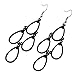 D EXCEED Fashion Chandelier Drop Earrings Teardrop Shaped Chandelier Crytal Dangle Drop Earrings for Women Black