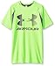Under Armour Boys' HeatGear Armour Up Digi Fitted Short Sleeve Shirt, Fuel Green (363)/Graphite, Youth X-Small