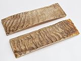 Whole Earth Supply 5 inch Ram Horn Handle Making Knife Scales Handles Blanks Blades Knives Set Pair for Custom Handles