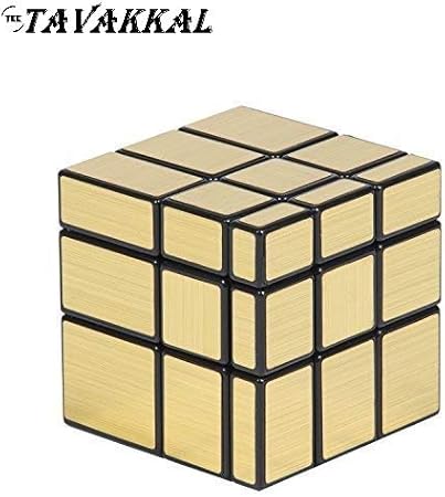 TEC TAVAKKAL Magic Cube Set Fluctuation Angle Puzzle Cube Skewb Speed Magic Cube Puzzle 3x3x3 Mirror Magic Cube Toys-Golden