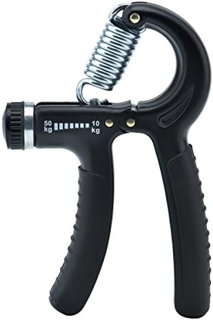 Outtybrave Hand Grip Strengthener Adjustable Resistance Range 10-50 KG,Hand Exerciser Trainer Finger Strengthener for Athletes and Musicians Black