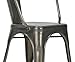 DHP Elise Metal Dining Chair, Set of Two, Antique Gunmetal