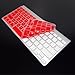 TOP CASE Silicone Cover Skin Compatible with Apple Wireless Keyboard with TOP CASE Mouse Pad (Apple Wireless Keyboard, RED)