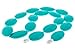 Beabies Teething Necklace for Mom to Wear and Bracelet/Bangle - Smart Baby Shower Gifts - Breastfeeding Silicone Teether Beads Provide Soothing Pain Relief (Turquoise/Teal)