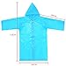 Silkclo 2 Pack Kids Children Rain Ponchos,Portable Reusable Raincoat with Hood and Sleeves,for Theme Parks, Sporting Events, Camping, Traveling, Concerts Or Some Emergencies (Blue)