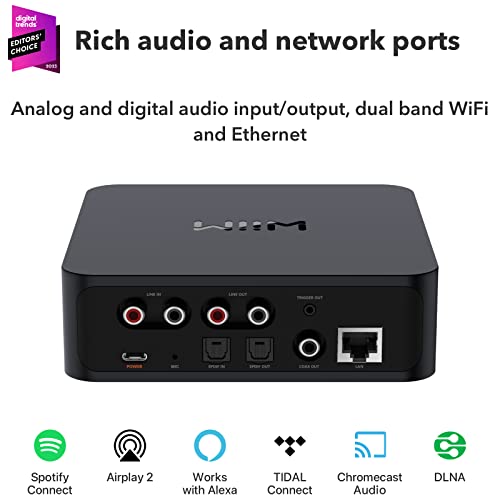 WiiM Pro AirPlay 2 Receiver, Chromecast Audio, WiFi Multiroom Streamer
