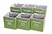 StorageWorks Storage Cube Box, Fabric Storage Bin By, Green, Medium, 6-Pack, 10.6x10.6x11.0 inches