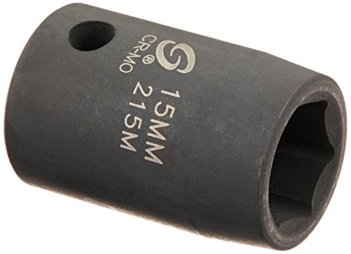 Sunex 215m 1/2-Inch Drive 15-mm Impact Socket