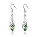 Voberry Fahion Women's Lady Crystal Marquise Cut Teardrop Wedding Hook Earrings Gift (Green)