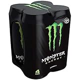 Monster - Green, Bebida energética, 500 ml (Pack de 4), Lata