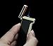 WO Ultra Thin Windproof Refillable Butane Gas Cigar Cigarette Lighter (Black)