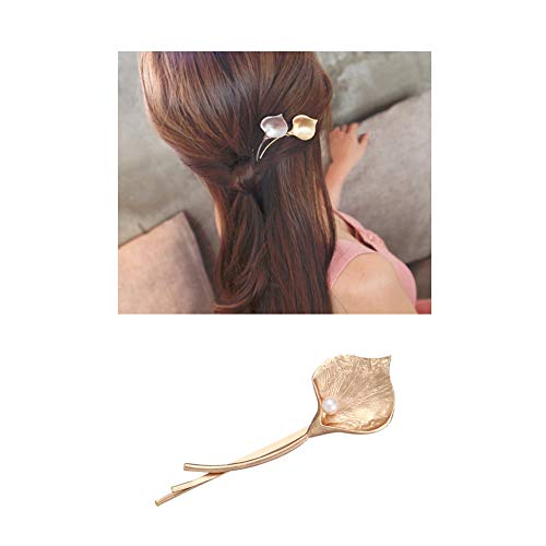 9 Pack Gold Vintage Retro Geometric Minimalist Branch Leaf Flower Hair Clip Snap Barrette Comb Stick Claw Crab Clamp Bobby Pins Alligator Hairclips Metal Wedding Party Hair Styling Accessories - Thumbnail 2