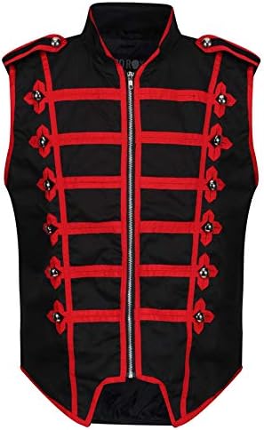 Men's Marching Band Vest Drummer Sleeveless Parade Jacket