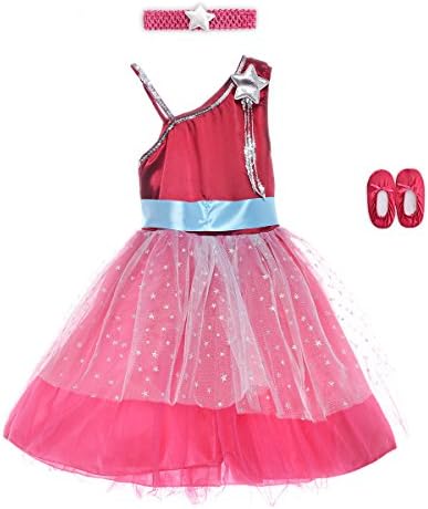 HBB Kids Girl's Princess Dress Up Dance Tutu Costume With Headband & Shoes SZ 3-5 (PD08)