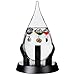 Lily's Home Tear Drop Shaped Glass Galileo Thermometer with 5 Multi-Colored Spheres, A Timeless Design that Measures Temperatures from 64°F to 80°F, Fascinating and Functional Gift