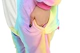 LeaveLive Adult Unicorn Onesie Kigurumi Animal Costume (L(168-177CM), Rainbow Unicorn)