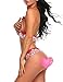 Hotouch Red Xmas Lingerie Bra Set Lace Babydoll 2 Piece Outfits