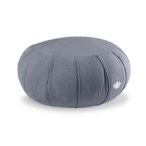 Lotuscrafts Zafu Meditation Cushion Kapok Delight – Height 15 cm – Kapok Filling – Washable Cover Organic Cotton – Floor Cushion for Meditation – Yoga Cushion – Meditation Pillow – Yoga Pillow