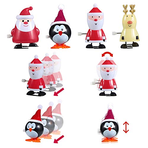 ThinkMax 24 Pack Christmas Wind Up Toys, Colorful Assorted Toys for Kids Christmas Party Favor Goody Bag Filler