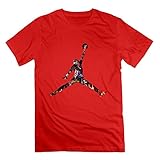 HTAD Men's Michael Jordan Space Jam Logo T-shirt Red Size XL