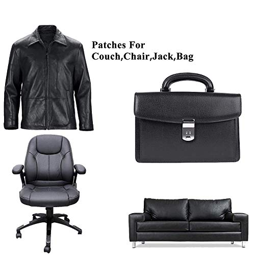 image for Bonaier 10 Pieces Leather Patches Leather Repair Kit for Couch Furnitu