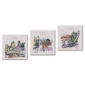 Canvas Wall Art Vintage Building Painting...