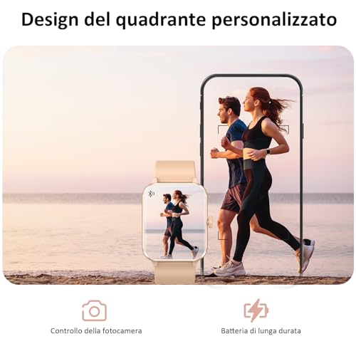 Blackview Smartwatch for Men and Women, Make and Answer Calls, 1.85 Inches Smart Fitness Watch, Heart Rate Monitor, Sleep Monitor, Calculators for Android iOS