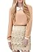 Allegra K Women's Long Sleeves One Button Back Chiffon Shirt XL Apricot