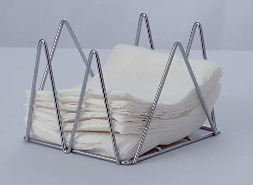 G.E.T. Enterprises Chrome 5" Chrome Plated Wire Napkin Holder, 5" tall Dishwasher Safe Iron Chrome Plated Coffee Station Collection WIRNPK-5 (Pack of 1)