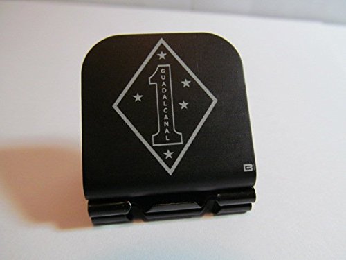 1st Marine Division Patch Laser Etched Hat Clip Black
