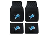 A Set of 4 NFL Universal Fit Front and Rear All-Weather Floor Mats - Detroit Lions