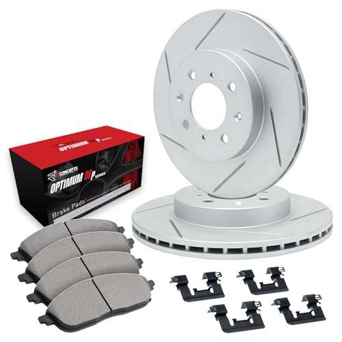 R1 Concepts Front Brake Kit Fits 2011-2015 Mini Cooper| Optimum Oep Pads, Slott…