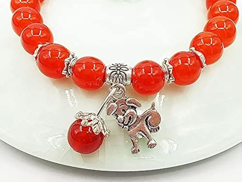 Feng Shui Handmade Chinese Zodiac Year Animal Red Agate Beads