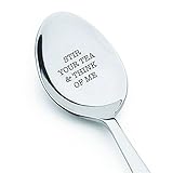 Stir Your Tea & Think Of Me - Long Distance Gift - Valentine Gift - Best Selling Item - Coffee Lover Gift - Customized Spoon#SP_066