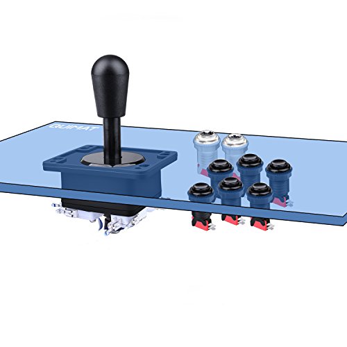 Arcade Game Button and Joystick Kit,Quimat Arcade Controller Kit with 1x 8 Way Joystick,8 Push Buttons(1P/2P White Buttons & 6pcs Black Buttons) for Arcade Video Game Multicade MAME Jamma Game - Thumbnail 5