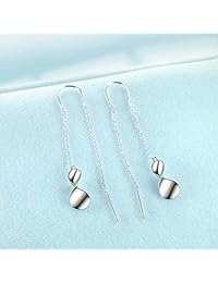 Infinity Love - Pendientes de plata de ley con nudo trenzado para mujer