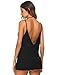 Tobrief Women's Sexy V Neck Halter Spaghetti Strap Backless Cami Tank Top Black S