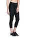 BALEAF Women's 3D Padded 3/4 Cycling Compression Tights Wide Waistband UPF 50+ Black Size M
