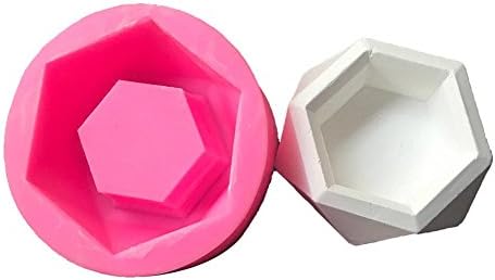 Redcolorful 3D Handmade Silicone Rubber Molds,Cactus Succulent Flower Pot Planter Mould,DIY Geometry Ashtray Candle Holder